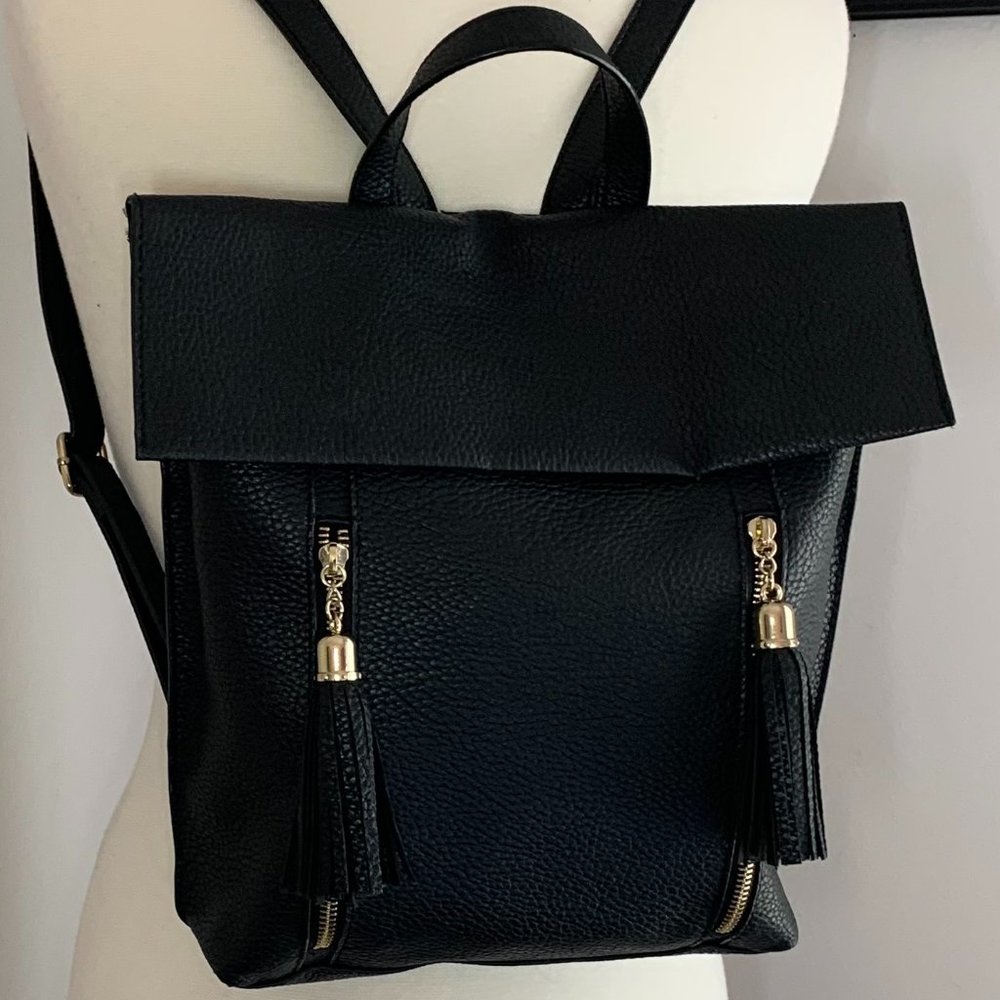 EXPRESS Backpack Purse, Ladies, Black, 12"X12"X3-1/2"